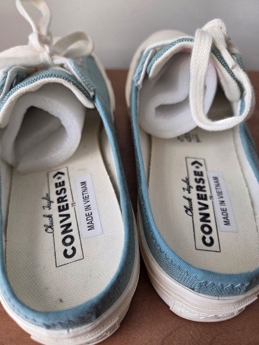 NWOB CONVERSE CHUCK TAYLOR SKY BLUE MULES SNEAKERS SIZE 9 WMN 7 MENS - Picture 9 of 16